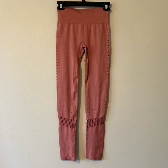 Varley Justin Workout Leggings Mocha Biscuit Small Workout Soft Yoga Running - Picture 7 of 9